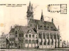Entry for the Town Hall design competition 1875